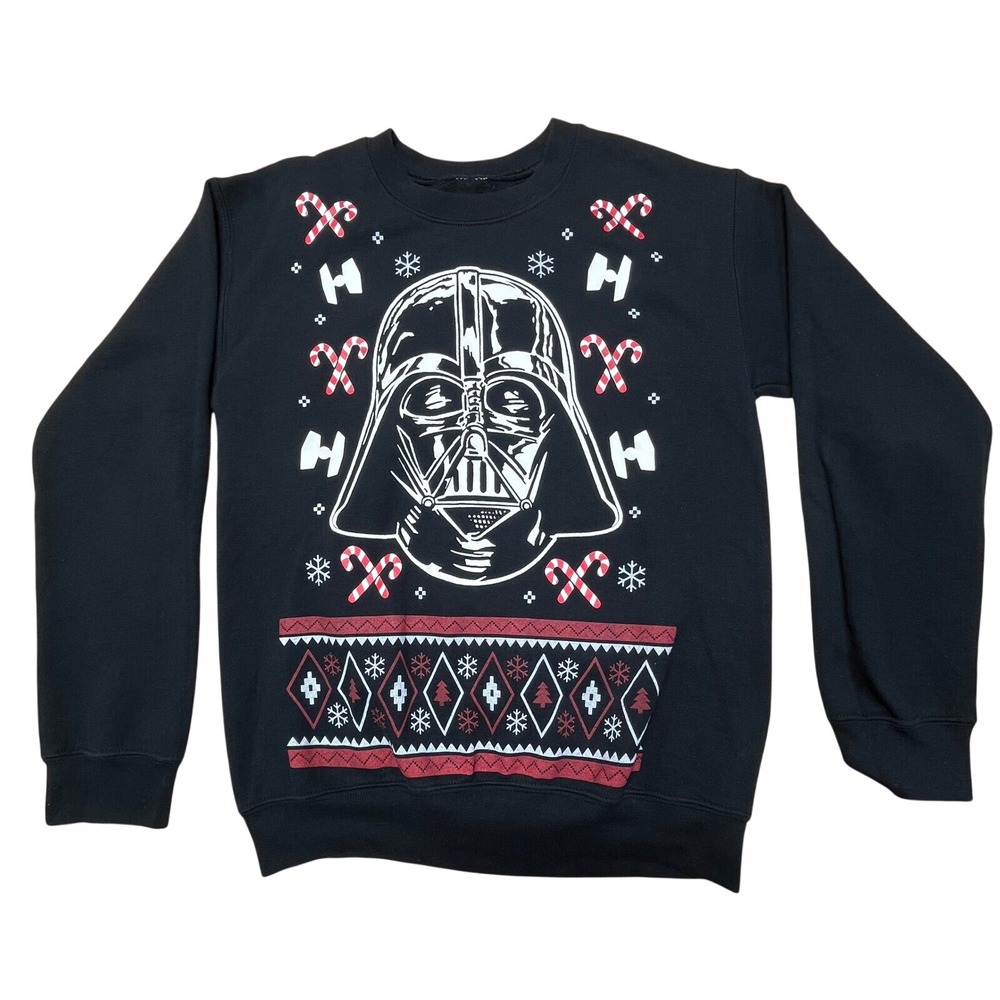 Star Wars Darth Vader Ugly Christmas Sweatshirt Small Black Holiday‎ Crewneck